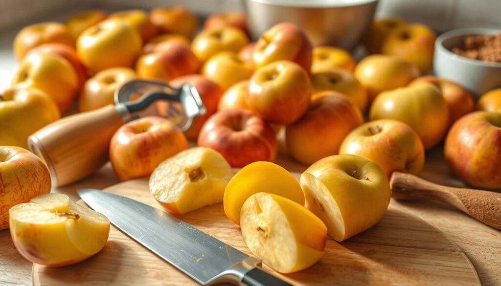 preparing apples for apple crumble preparing apples for apple crumble